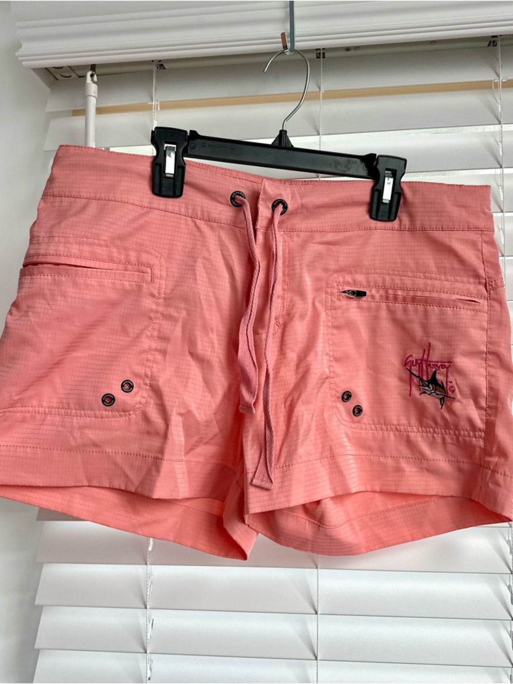 Guy Harvey Coral Drawstring Women's Shorts with Embroidered Detail